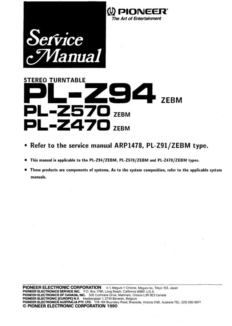 Pioneer PL-Z94 User manual