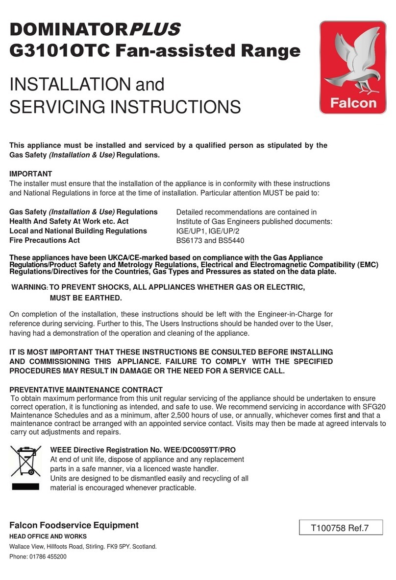 Falcon Dominator Plus Installation and servicing instruction