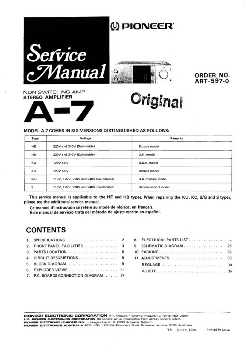 Pioneer A-7 Service manual