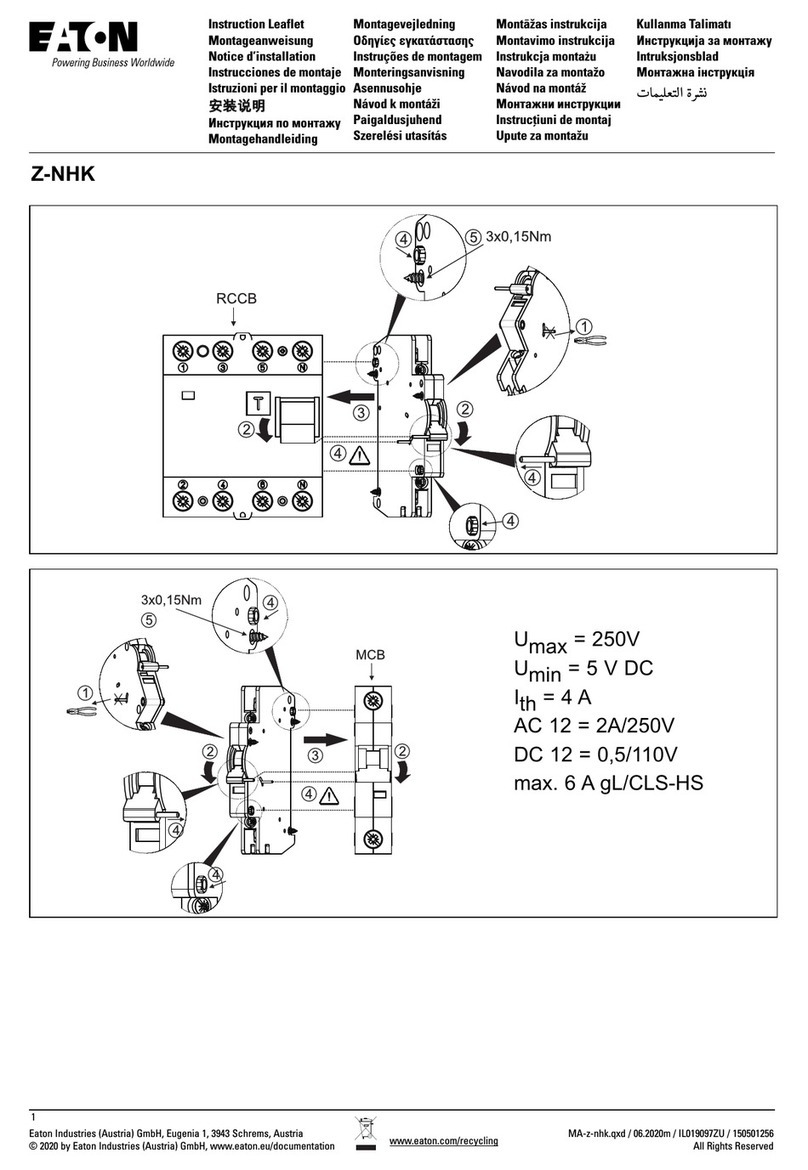 Eaton Z-NHK Instruction leaflet