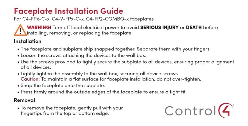 Contro l4 C4-FP C Series User manual Contro l4 C4-FP C Series User manual