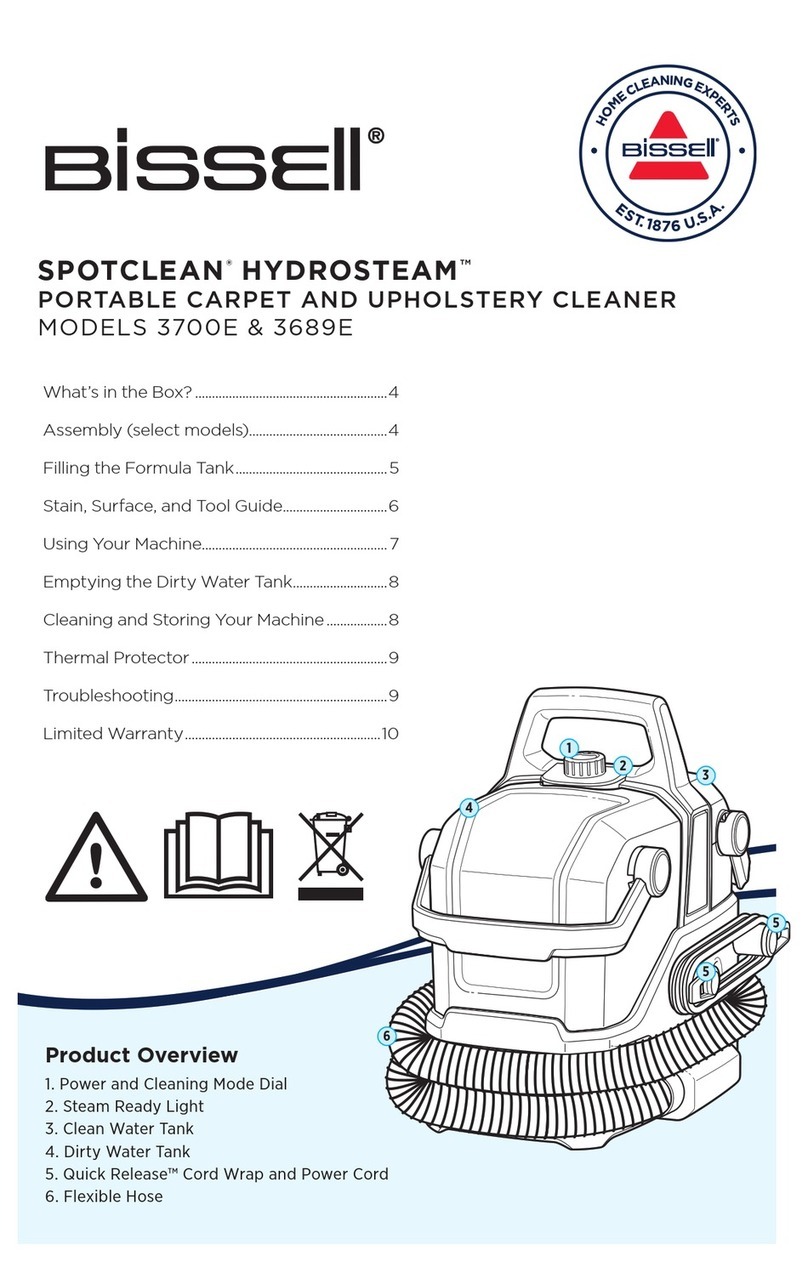 Bissell SPOTCLEAN HYDROSTEAM 3700E manual