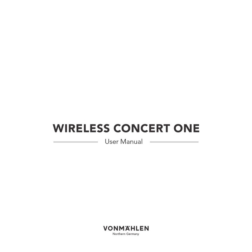 VONMÄHLEN WIRELESS CONCERT ONE user manual