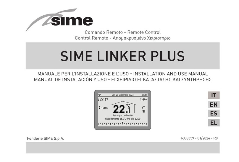 Sime LINKER PLUS Installation and use manual