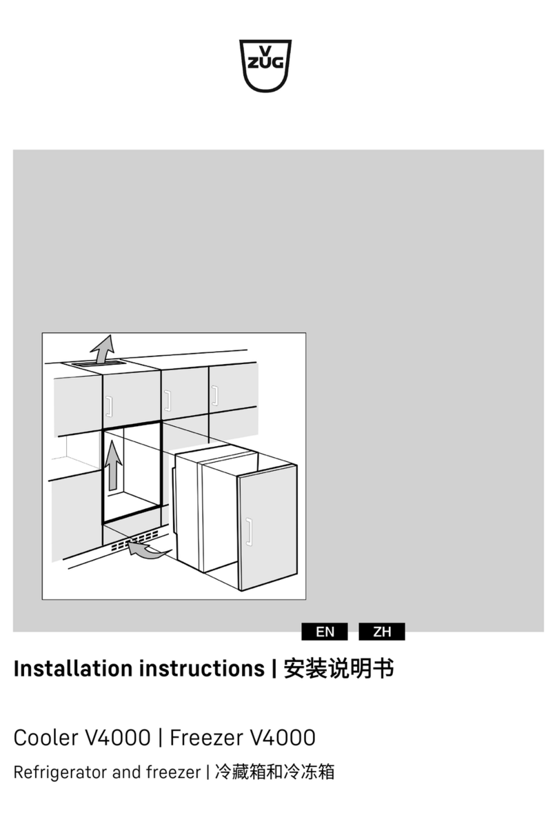 V-ZUG Cooler V4000 User manual
