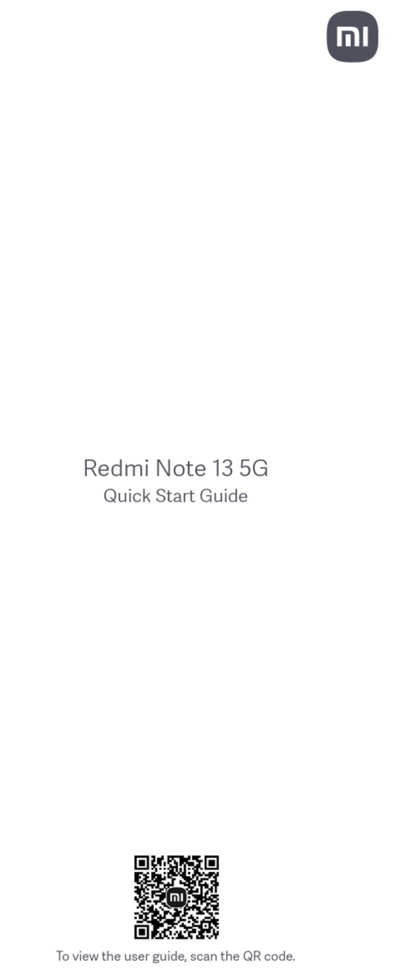 Xiaomi Redmi Note 13 5G User manual
