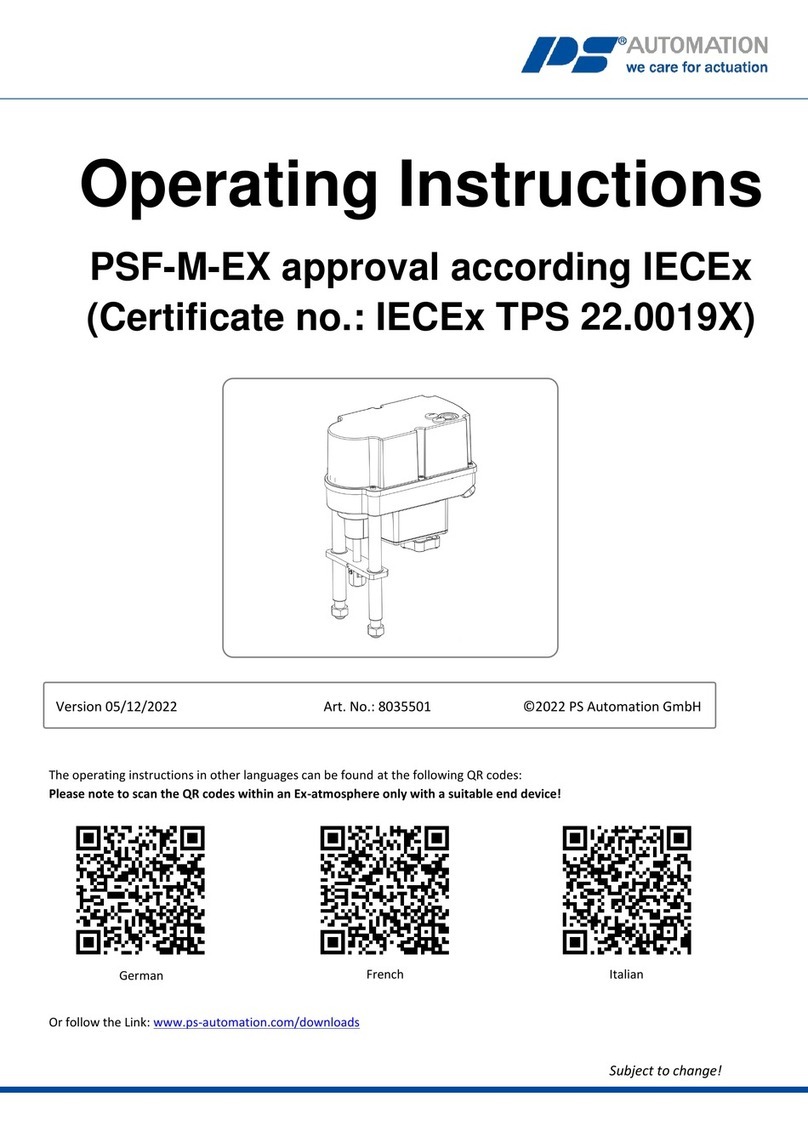 PS Automation PSF-EX User manual