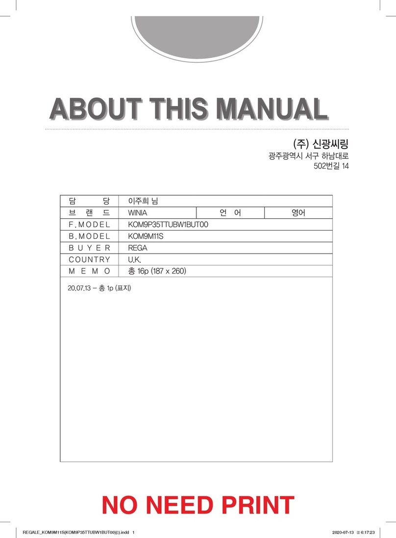 WINIA KOM9M11S User manual