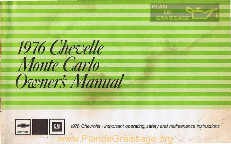 GM Chevrolet Monte Carlo 1976 User manual