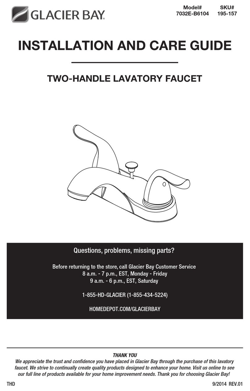 Glacier bay 7032E-B6104 Installation and care guide