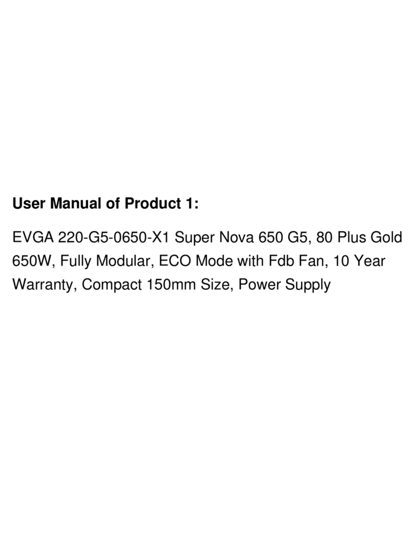 EVGA SuperNOVA 650 G5 user manual
