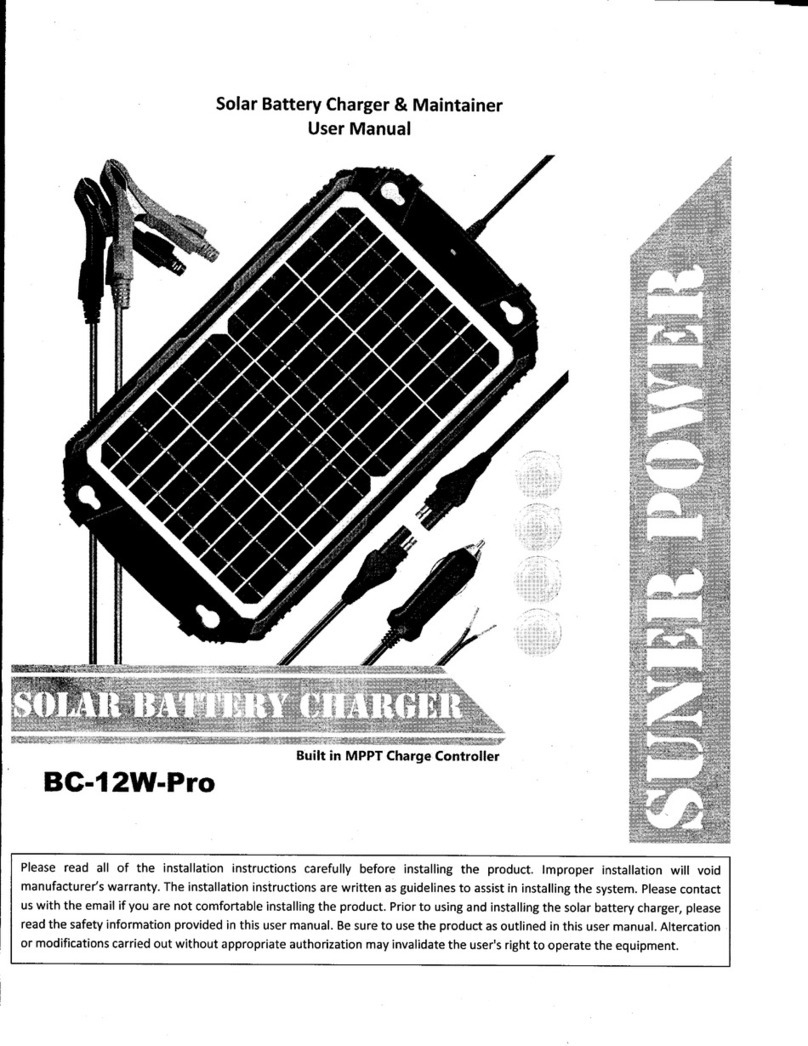 SUNER POWER BC-12W-Pro user manual