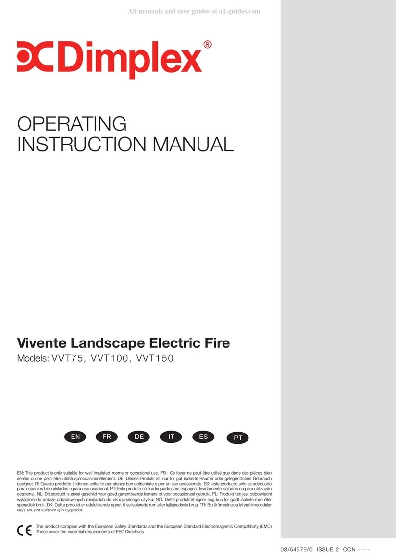 Dimplex Vivente VVT775 Operating instructions manual Dimplex Vivente VVT775 Operating instructions manual