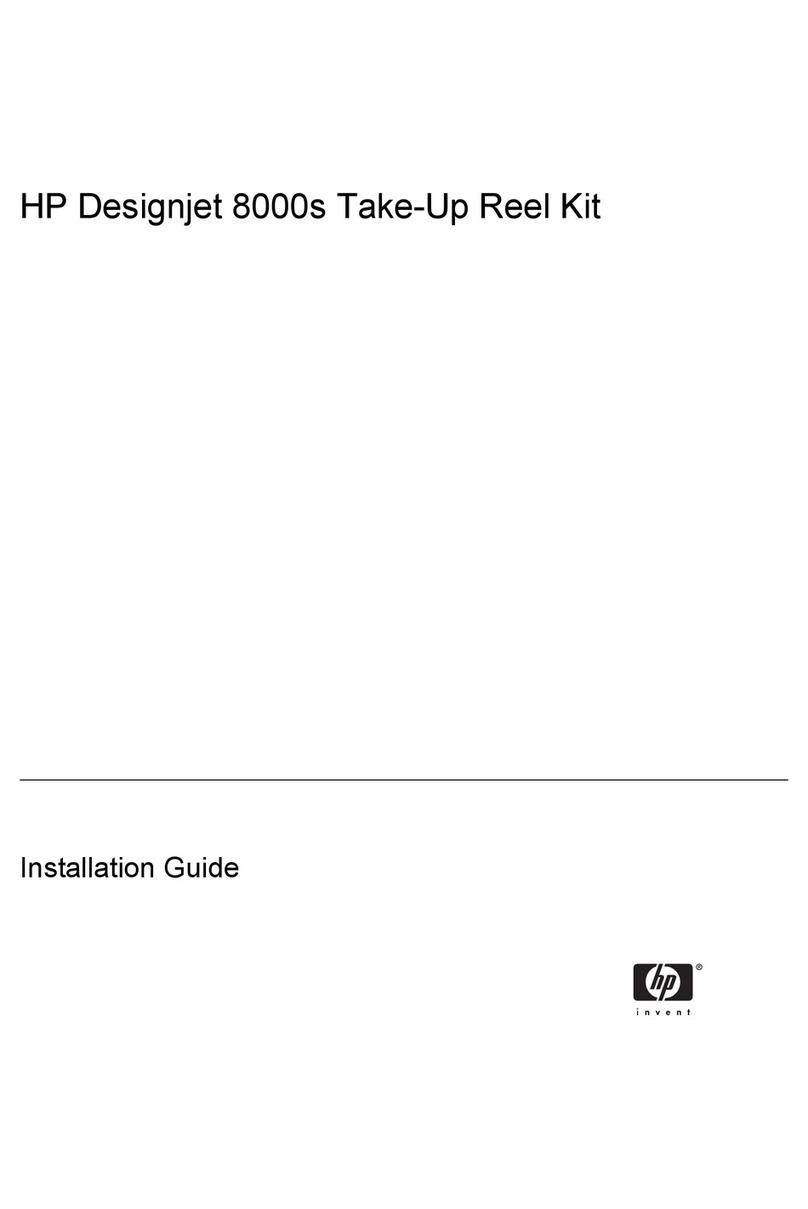 HP Designjet 8000s Take-Up Reel Kit User manual HP Designjet 8000s Take-Up Reel Kit User manual
