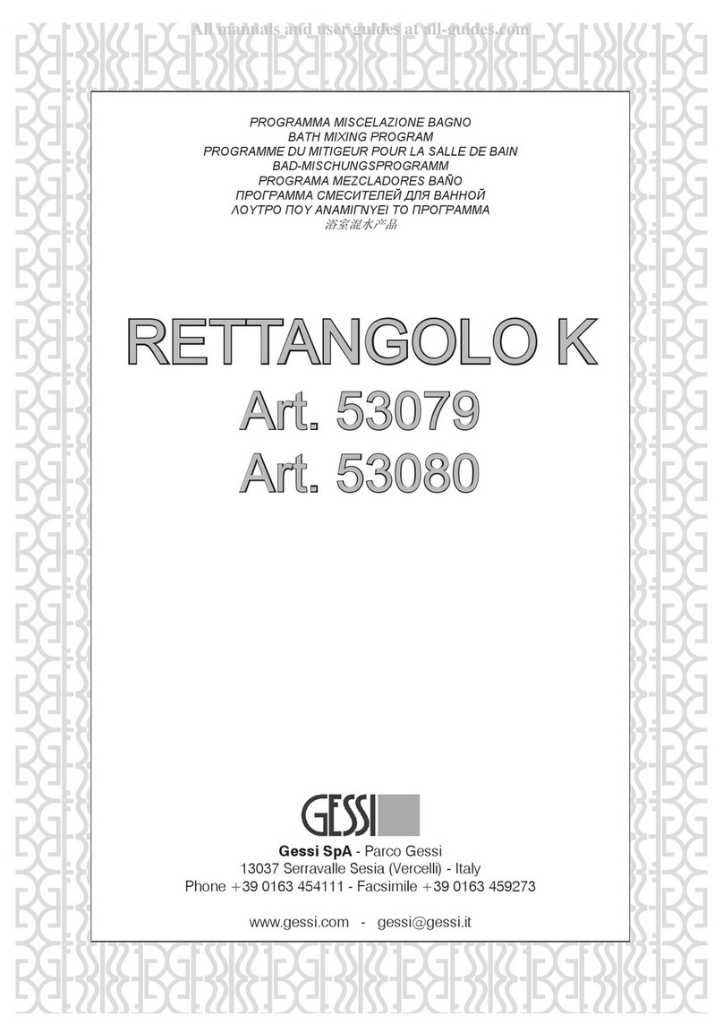 Gessi 53080 User manual Gessi 53080 User manual