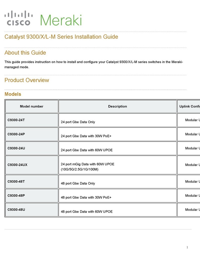 Cisco Meraki Catalyst 9300/X/L-M Series User manual