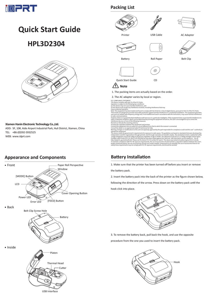 iDPRT HPL3D2304 quick start guide