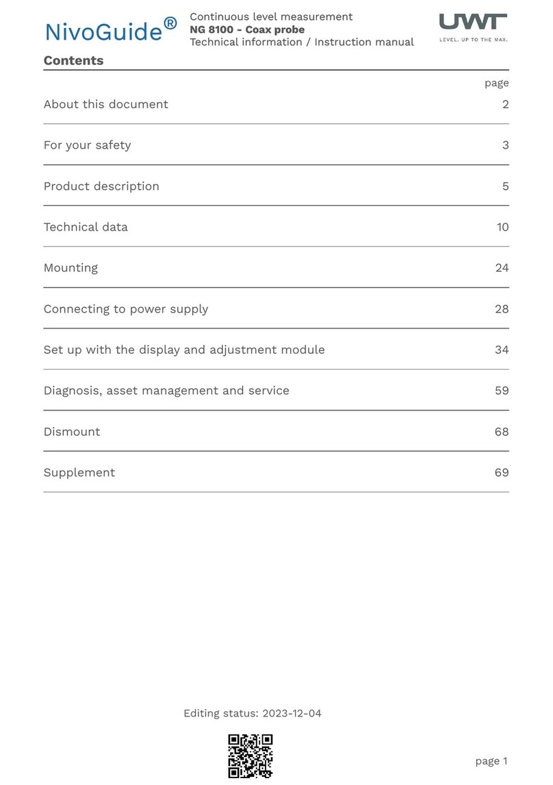 UWT NG 8100 User manual