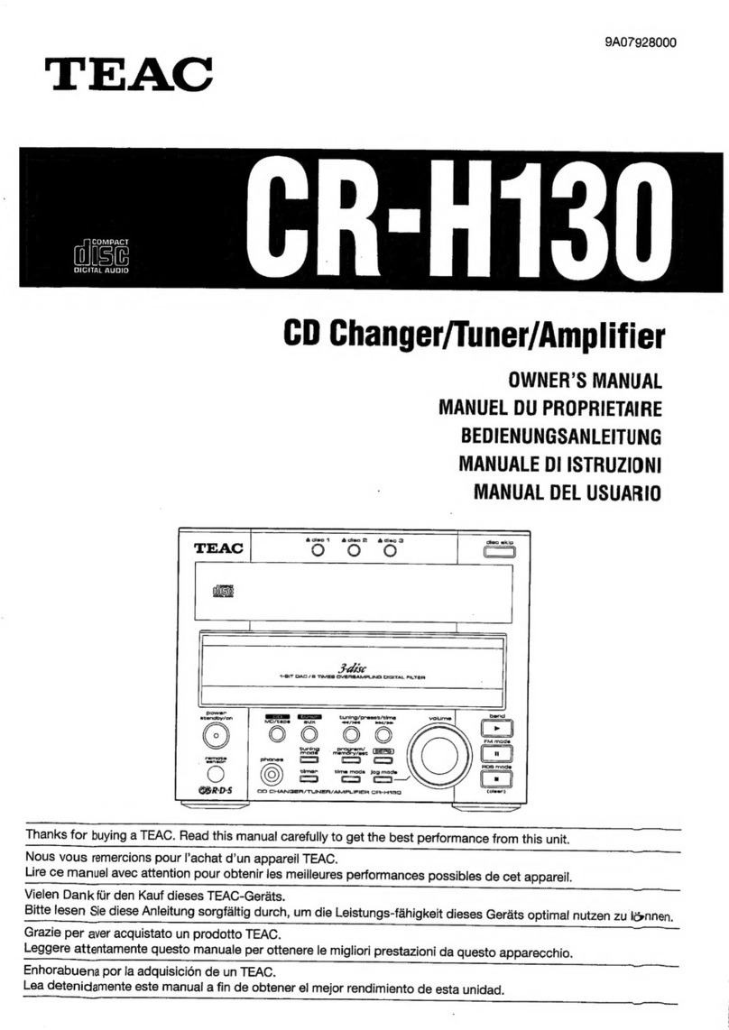 Teac CR-H130 owner's manual