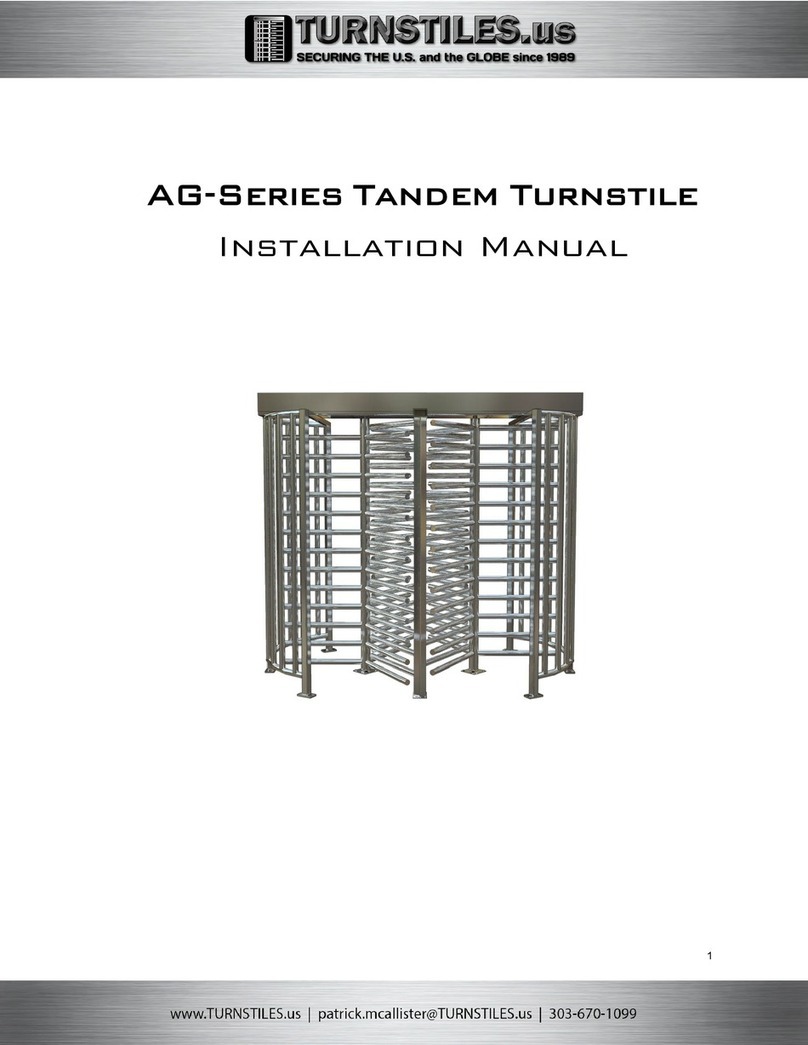 Turnstiles AG Series installation manual