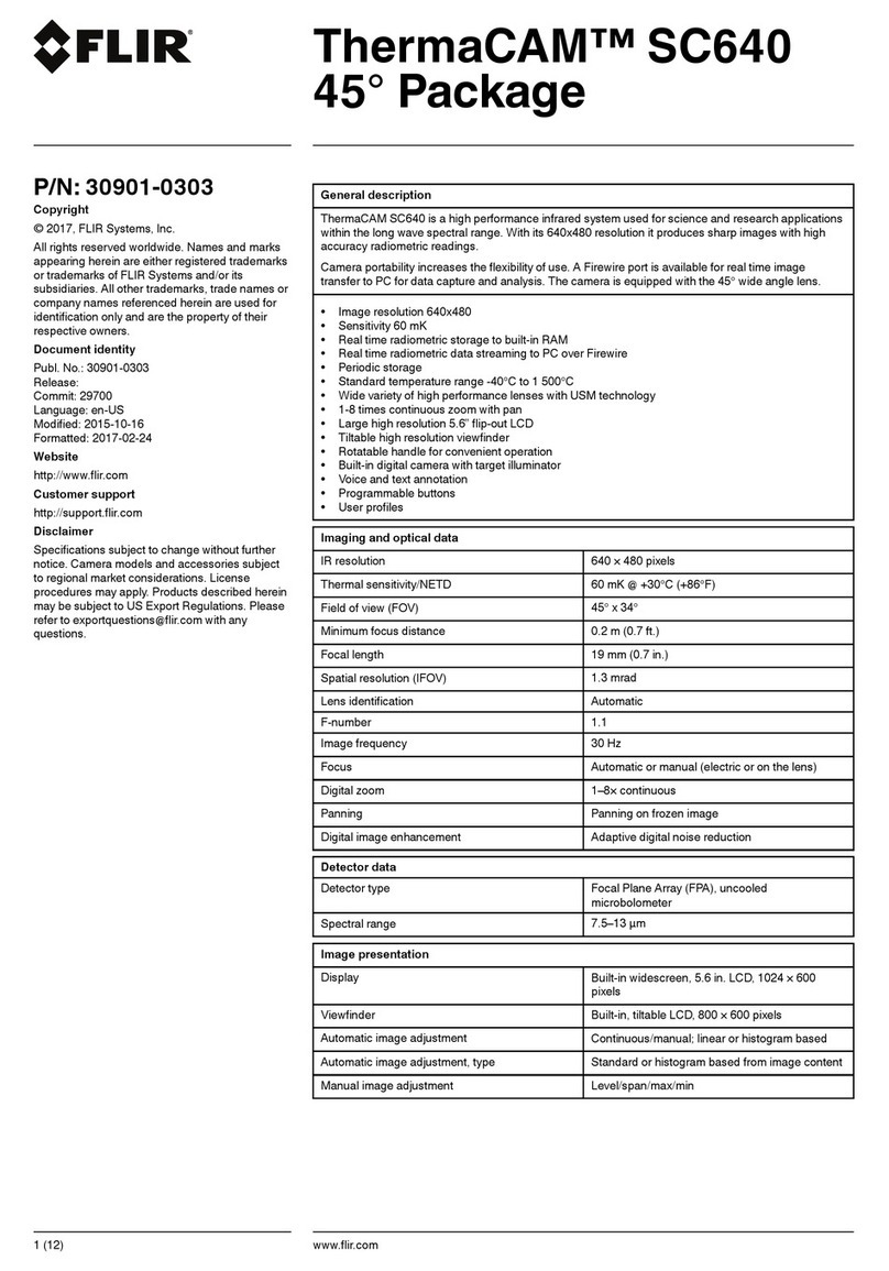 FLIR ThermaCAM SC640 User manual