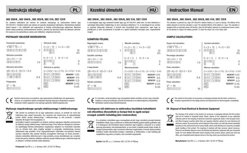 Sencor SEC 250/8 instruction manual