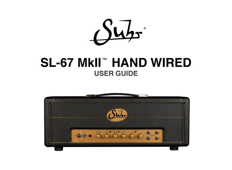 Suhr SL-67 MkII HAND WIRED User manual