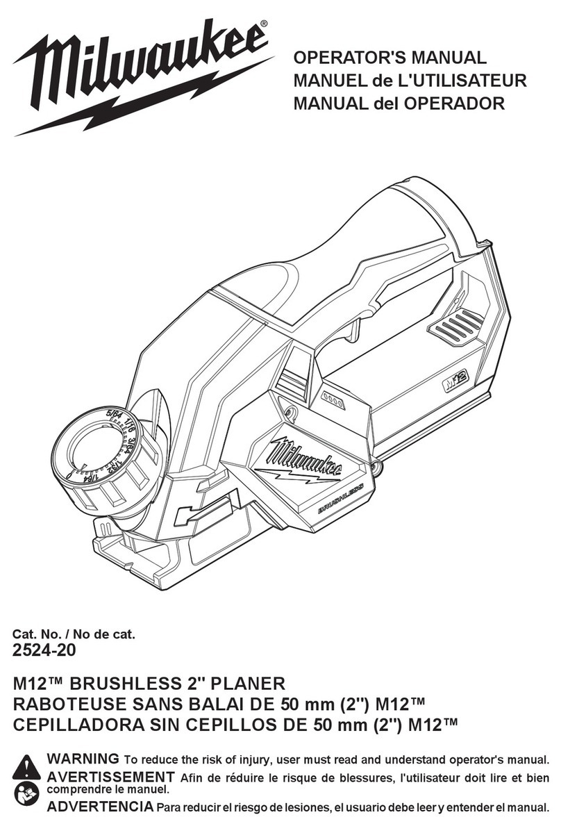 Milwaukee M12 2524-20 Operator's manual