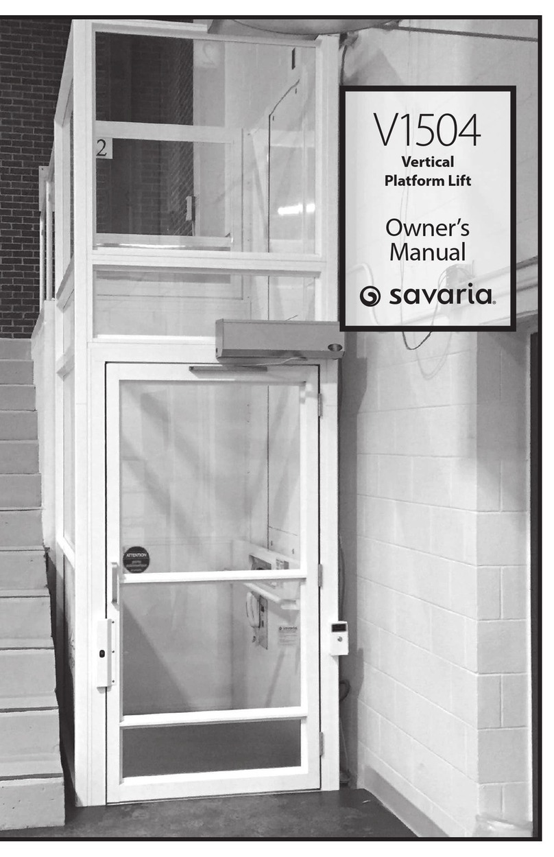 Savaria V1504 User manual