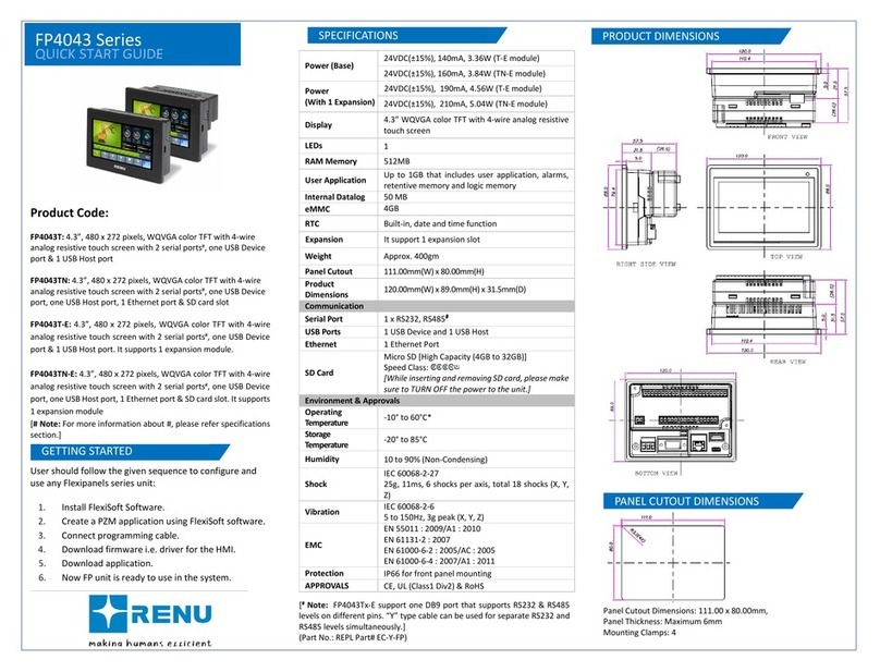 Renu Electronics FP4043T User manual