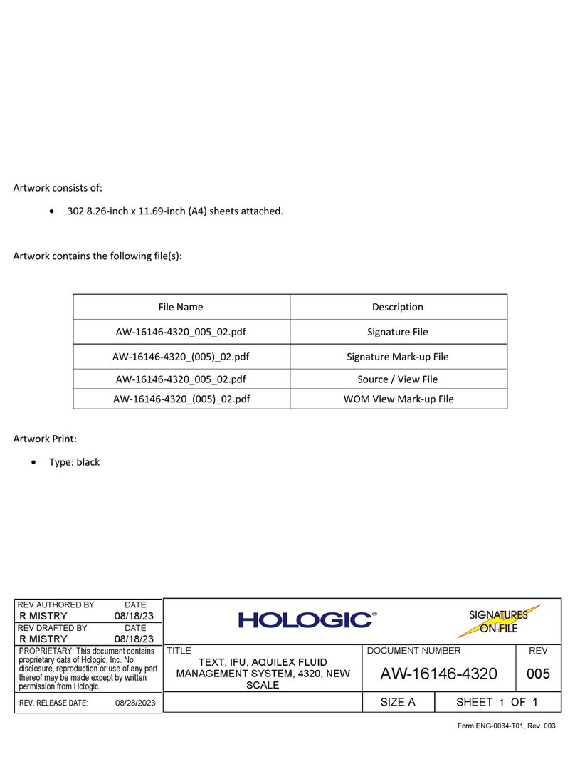 Hologic Aquilex Fluid Control System User manual