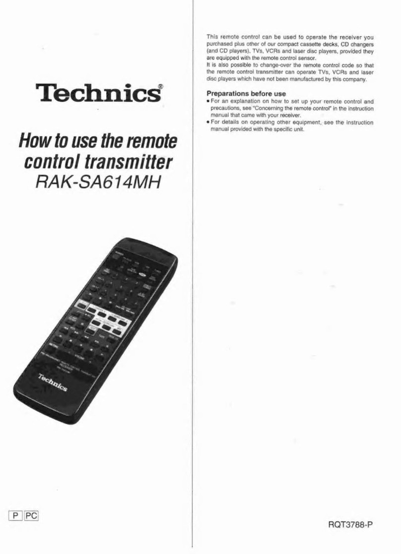 Technics RAK-SA614MH Operating instructions