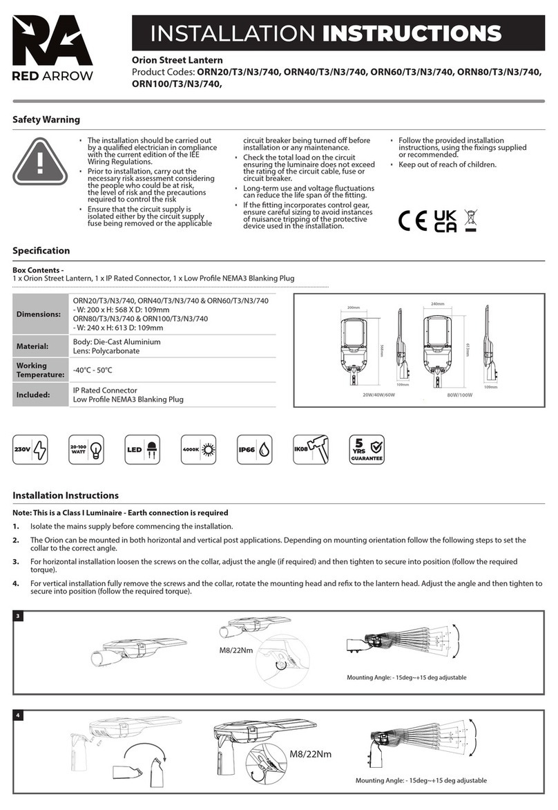 Red Arrow ORN20/T3/N3/740 installation instructions