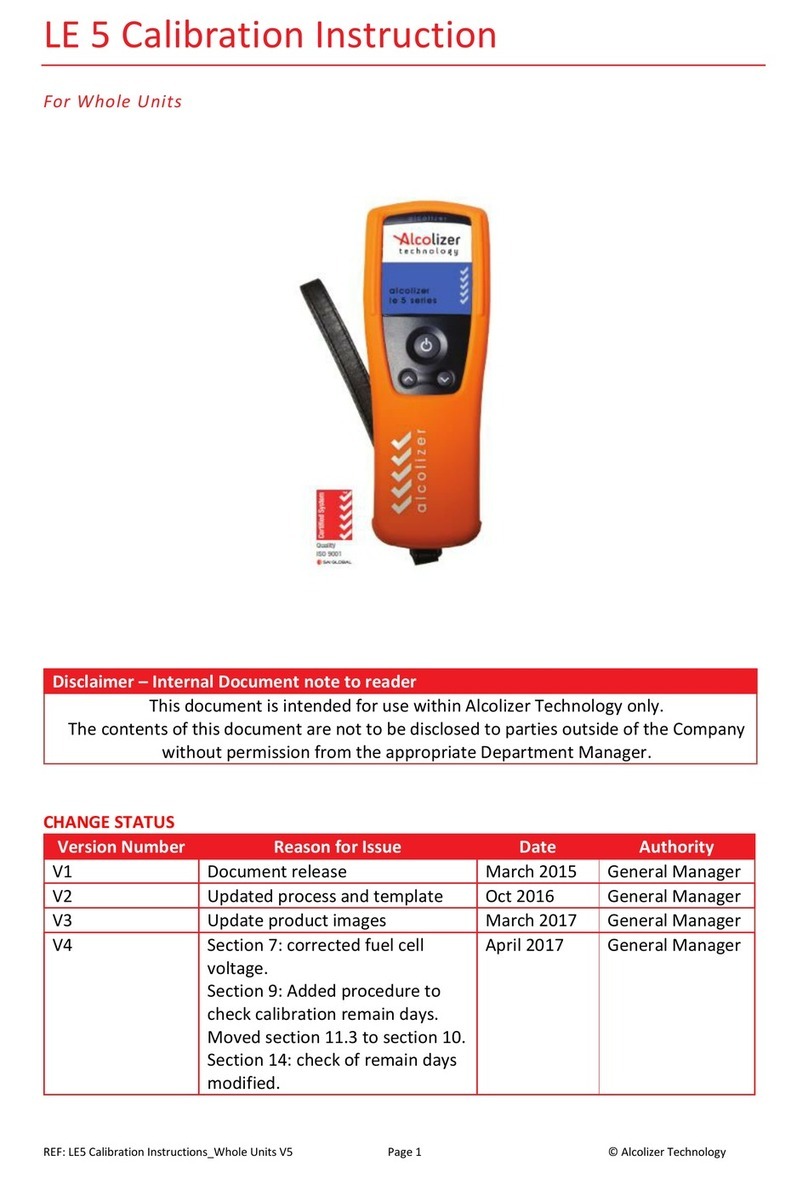 Alcolizer LE 5 User manual
