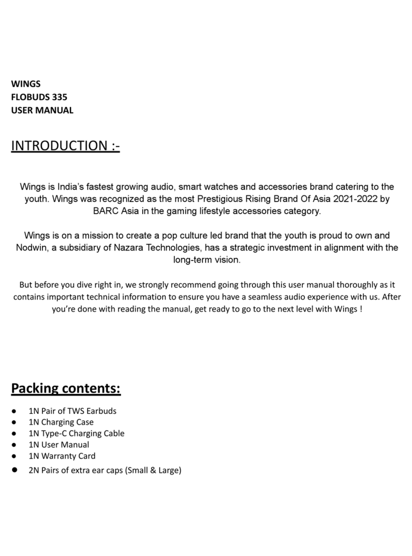 WINGS FLOBUDS 335 user manual