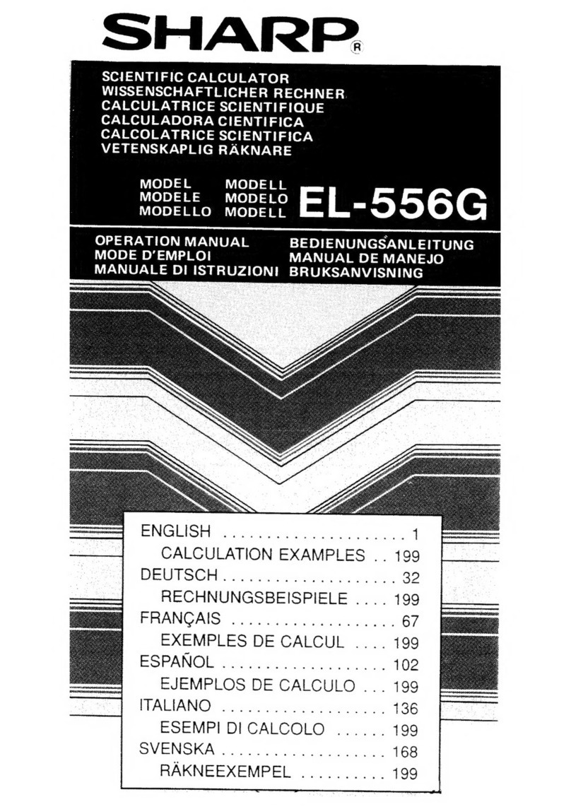 Sharp EL-556G User manual