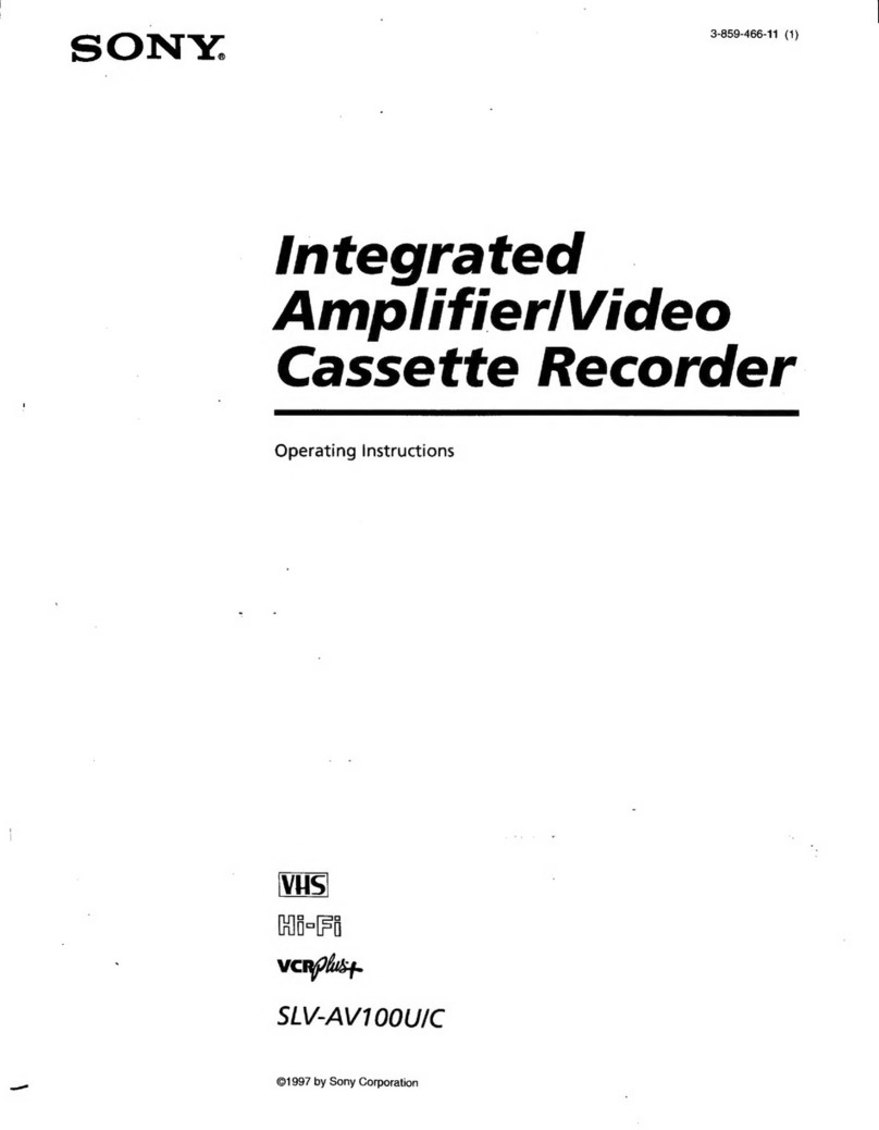 Sony SLV-AV100U operating instructions