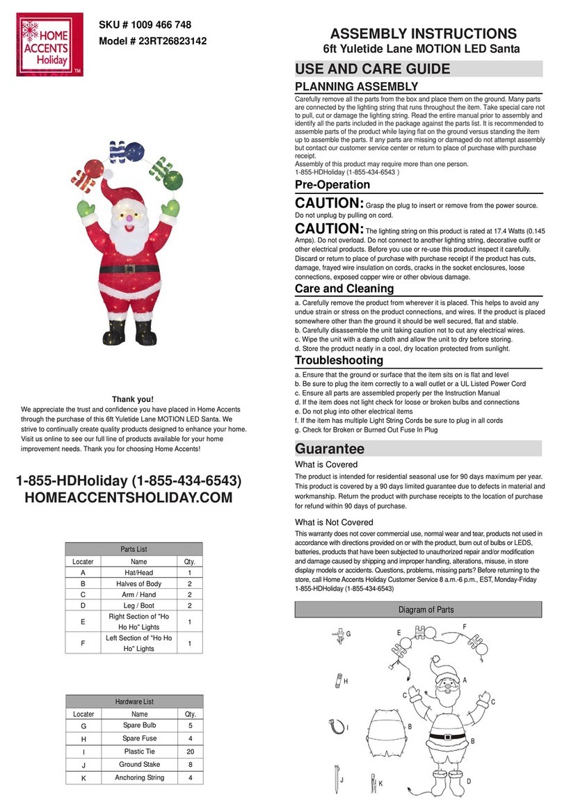 Home Accents Holiday 23RT26823142 Assembly instructions Home Accents Holiday 23RT26823142 Assembly instructions