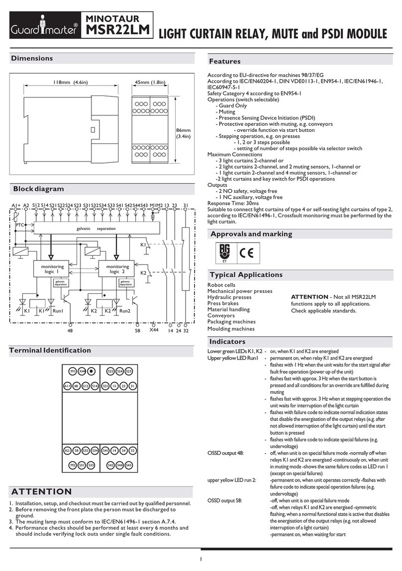 Guard master MINOTAUR MSR22LM quick start guide Guard master MINOTAUR MSR22LM quick start guide