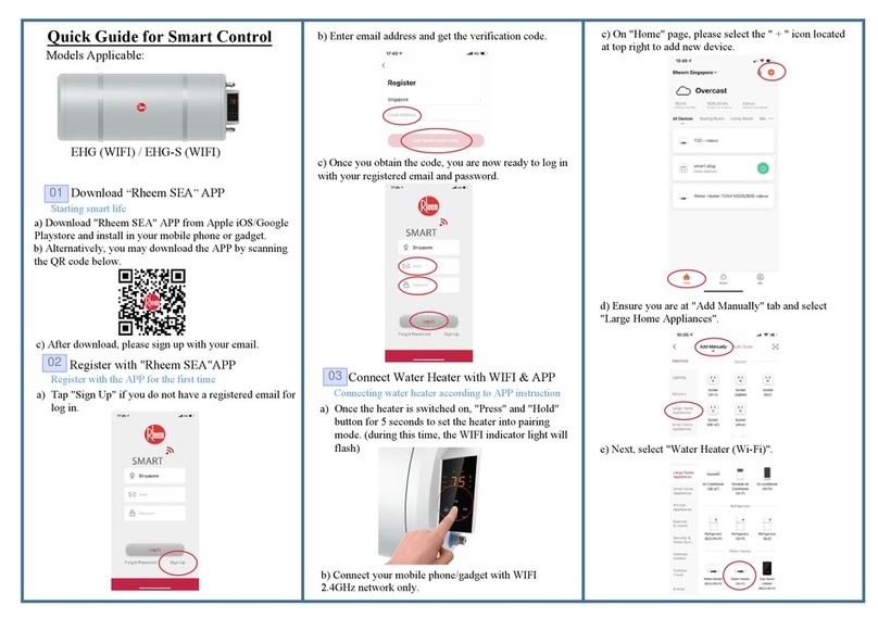Rheem EHG quick guide