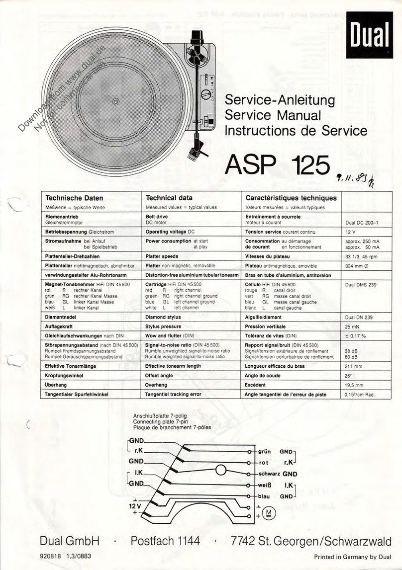 Dual ASP 125 Service manual
