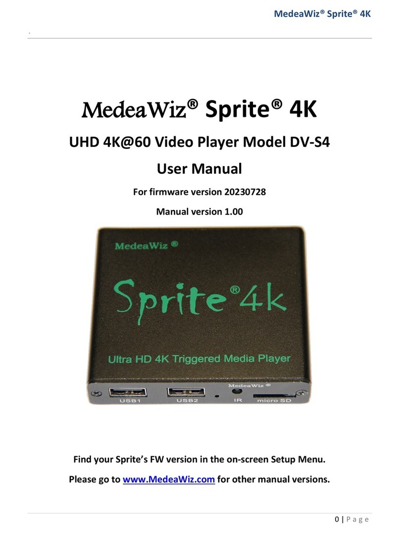 MedeaWiz Sprite 4K DV-S4 user manual