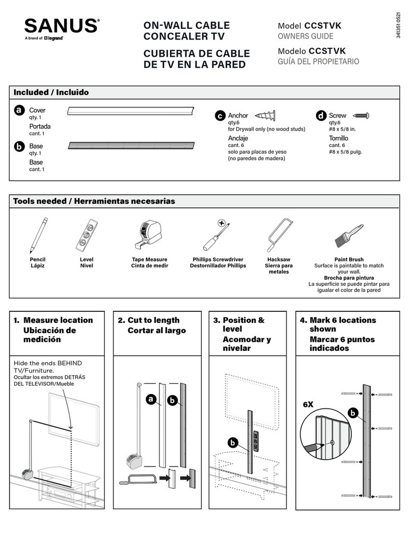 LEGRAND SANUS CCSTVK User manual