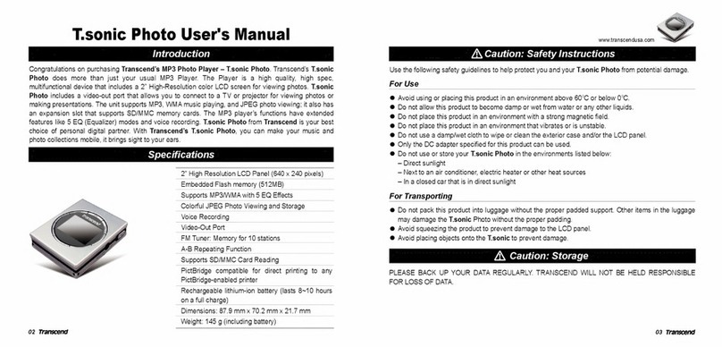 Transcend T.sonic Photo user manual