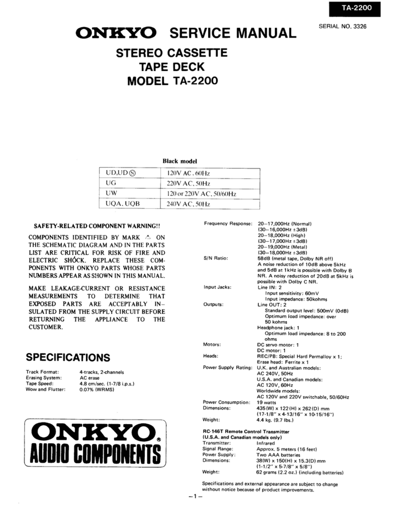 Onkyo TA-2200 User manual