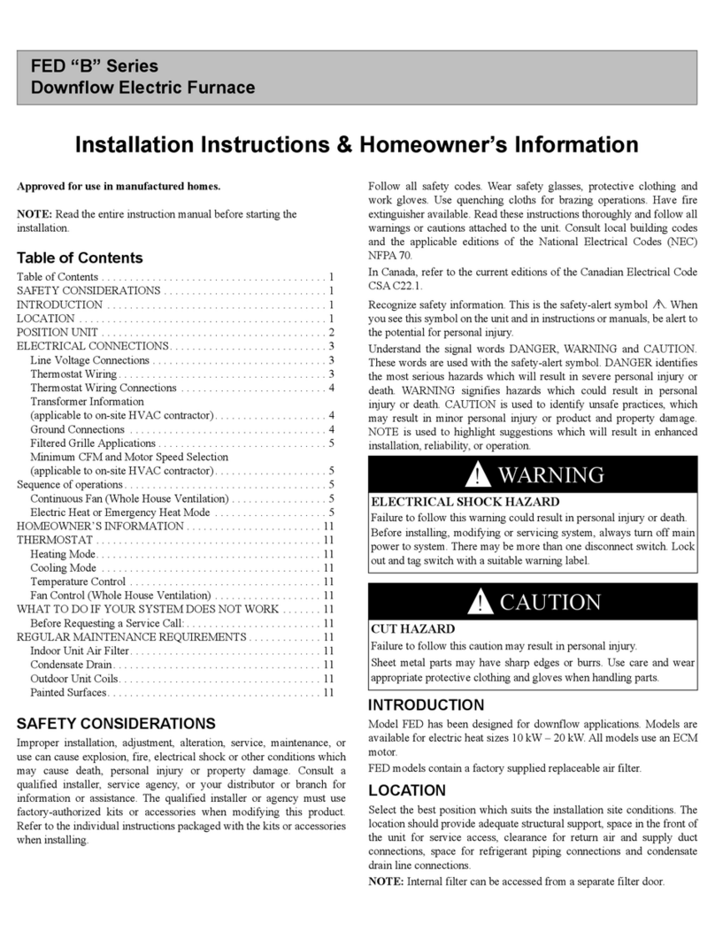Carrier FED B Series installation instructions
