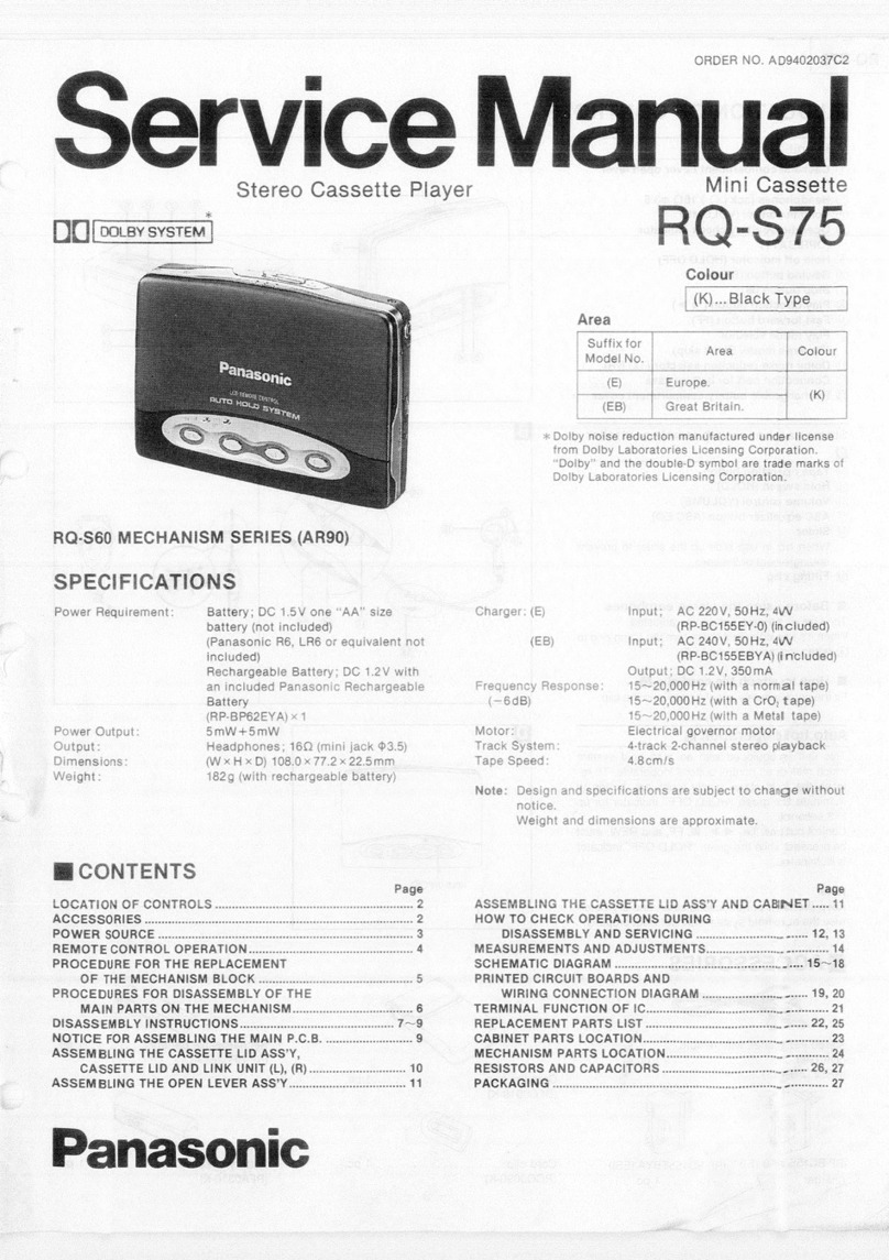 Panasonic RQ-S75 User manual