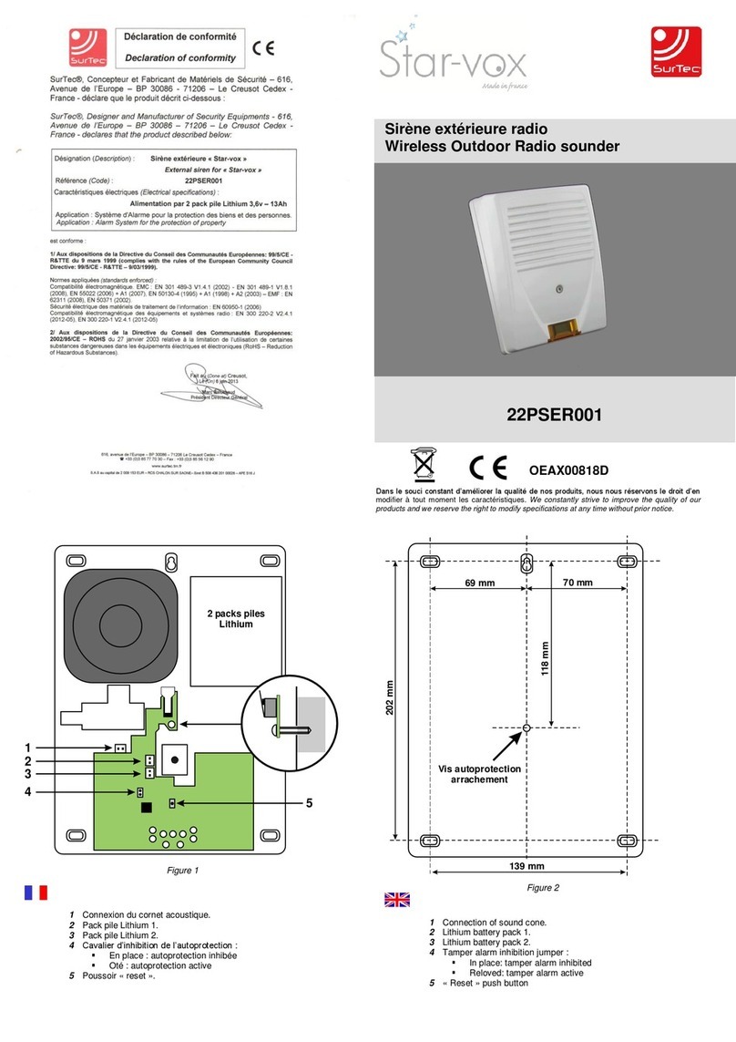 SurTec Star-vox 22PSER001 manual