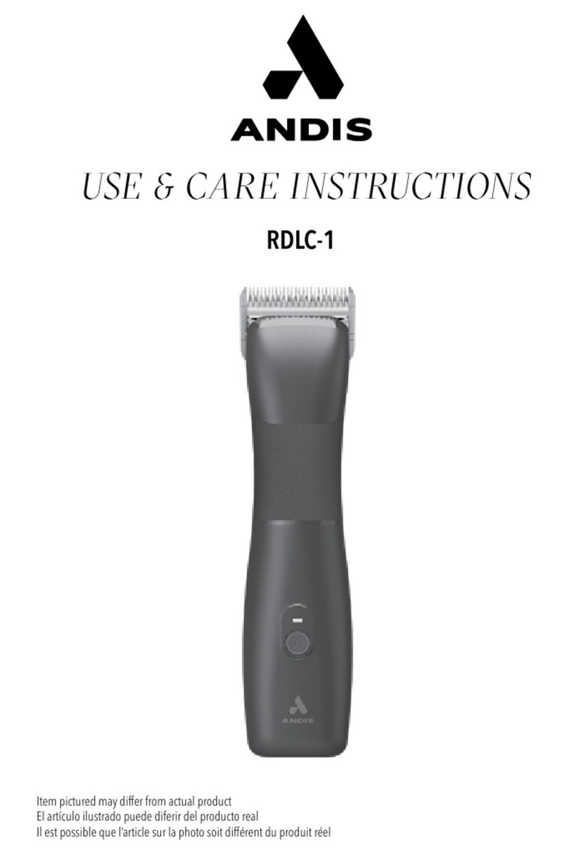 Andis RDLC-1 Quick reference guide