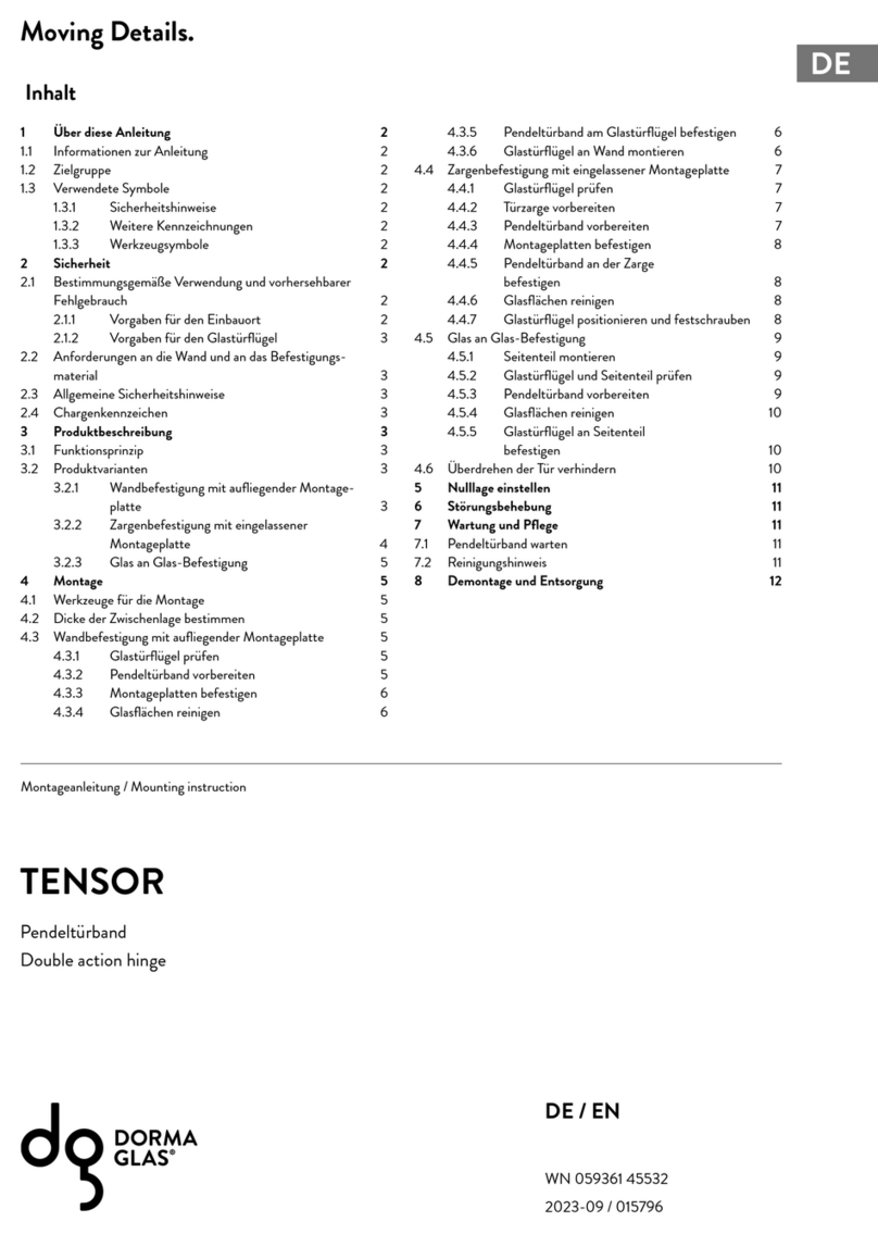 DORMA-Glas TENSOR manual